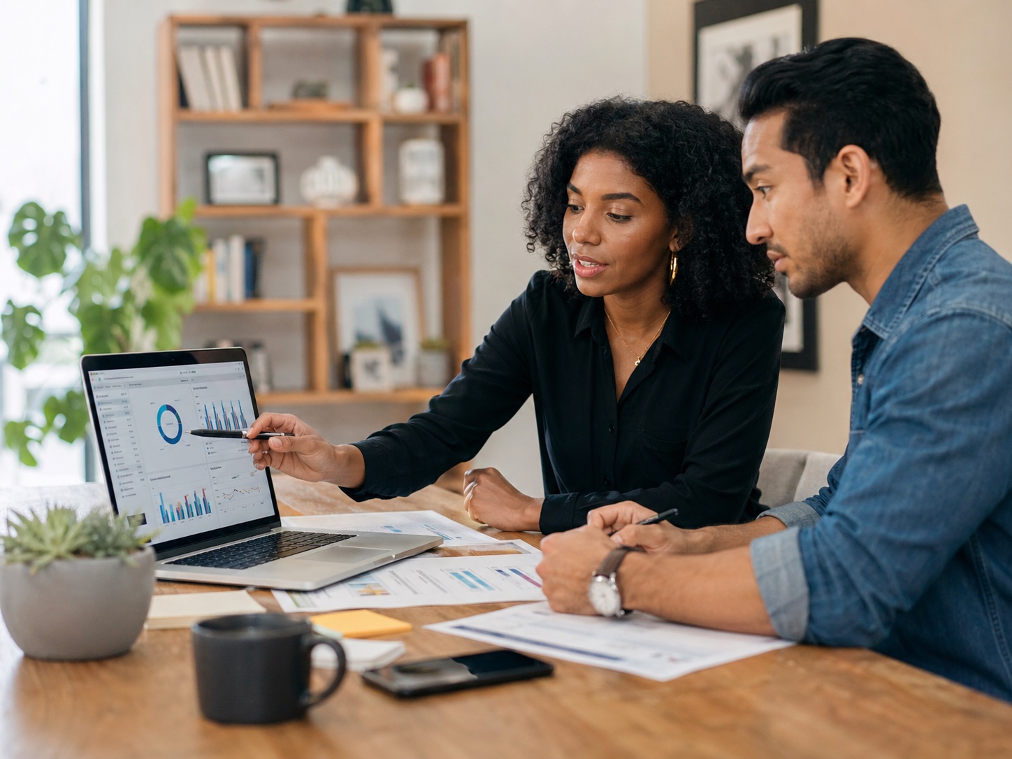 Small marketing team reviewing cross-channel campaign performance